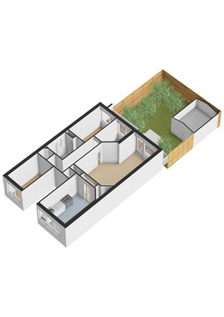 Floorplan - Van der Meydestraat 16BG, 3039 TH Rotterdam